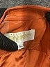 In God We Trust 100% Silk Print Orange Long Sleeve Silk Top Size S - photo 7