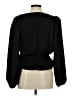 Express 100% Polyester Black Long Sleeve Blouse Size M - photo 2