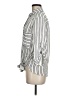 Vixbe 100% Rayon Stripes Silver 3/4 Sleeve Blouse Size M - photo 5
