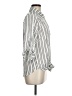 Vixbe 100% Rayon Stripes Silver 3/4 Sleeve Blouse Size M - photo 4