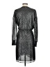 Pinko 100% Polyester Metallic Silver Black Cocktail Dress Size 8 - photo 2