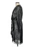 Pinko 100% Polyester Metallic Silver Black Cocktail Dress Size 8 - photo 5