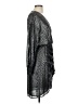 Pinko 100% Polyester Metallic Silver Black Cocktail Dress Size 8 - photo 4