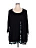 Avenue Black 3/4 Sleeve Blouse Size 20 - photo 1