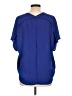 Lush Blue Short Sleeve Blouse Size L - photo 2