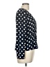 J.Crew 100% Viscose Polka Dots Blue Long Sleeve Blouse Size 8 - photo 4