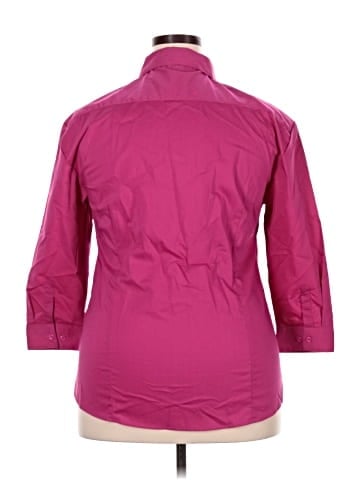 Doublju 3/4 Sleeve Button-Down Shirt (view 2)