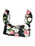 Vince Camuto Floral Black Swimsuit Top Size M - photo 1