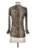 Dna Couture Animal Print Brown Long Sleeve Blouse Size S - photo 2