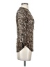 Dna Couture Animal Print Brown Long Sleeve Blouse Size S - photo 4