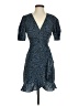 Aqua 100% Polyester Animal Print Blue Cocktail Dress Size S - photo 1