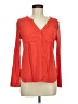Merona 100% Rayon Orange Long Sleeve Blouse Size M - photo 1