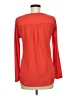 Merona 100% Rayon Orange Long Sleeve Blouse Size M - photo 2