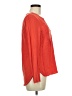 Merona 100% Rayon Orange Long Sleeve Blouse Size M - photo 4