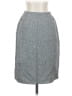Talbots 100% Linen Chevron-herringbone Gray Casual Skirt Size 4 (estimated) - photo 1