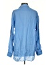 Zara Solid Blue Long Sleeve Button-Down Shirt Size S - photo 2