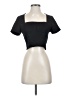 Shein Black Short Sleeve Top Size S - photo 1