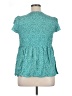 Shein 100% Viscose Teal Short Sleeve Blouse Size XL - photo 2
