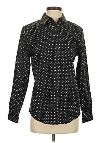 Jones New York Signature Long Sleeve Button-Down Shirt (view 1)