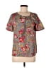 Sugar Lips 100% Polyester Gray Short Sleeve Blouse Size S - photo 1