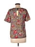 Sugar Lips 100% Polyester Gray Short Sleeve Blouse Size S - photo 2