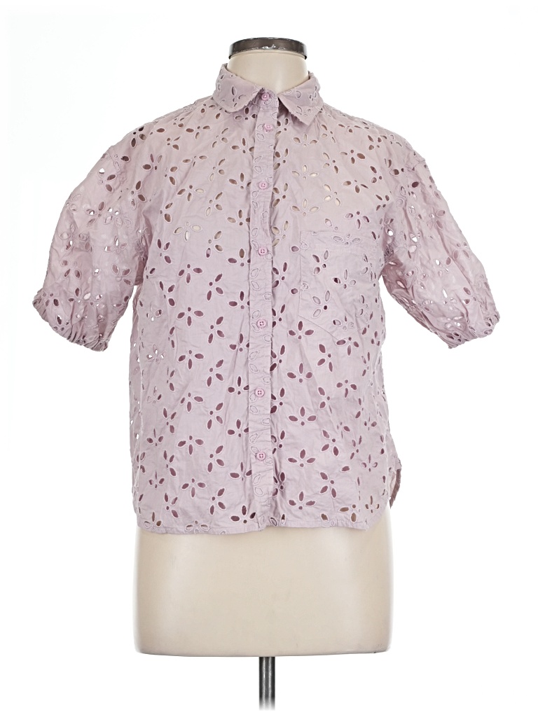 Pre-owned Jcrew Short Sleeve Blouse In Pink