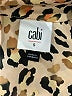 CAbi 100% Polyester Animal Print Brown Short Sleeve Blouse Size S - photo 7