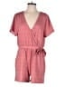B Collection by Bobeau Tweed Pink Romper Size M - photo 1