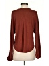 Left Coast by Dolan 100% Polyester Burgundy Brown Long Sleeve Blouse Size XS - photo 2