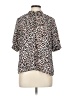 Evereve 100% Polyester Animal Print Ivory Short Sleeve Blouse Size L - photo 1