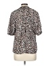 Evereve 100% Polyester Animal Print Ivory Short Sleeve Blouse Size L - photo 2