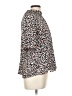 Evereve 100% Polyester Animal Print Ivory Short Sleeve Blouse Size L - photo 4