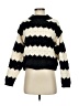Line & Dot Chevron-herringbone Black Pullover Sweater Size XS - photo 1