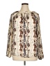 Grace 100% Polyester Paisley Ivory Long Sleeve Blouse Size XL - photo 1
