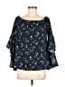 Chelsea28 100% Polyester Blue 3/4 Sleeve Blouse Size L - photo 1