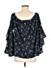 Chelsea28 100% Polyester Blue 3/4 Sleeve Blouse Size L - photo 2