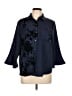 Cato Blue 3/4 Sleeve Button-Down Shirt Size L - photo 1