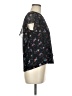 1.State 100% Polyester Stars Black Short Sleeve Blouse Size M - photo 4