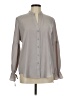 Ann Taylor Gray Ivory Long Sleeve Blouse Size M - photo 1