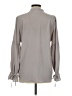 Ann Taylor Gray Ivory Long Sleeve Blouse Size M - photo 2