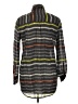 Unbranded Chevron-herringbone Gray Long Sleeve Blouse Size L (estimated) - photo 2
