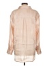 By Anthropologie 100% Polyester Metallic Tan Long Sleeve Blouse Size L - photo 2
