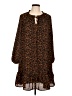 Old Navy 100% Polyester Print Brown Casual Dress Size L - photo 1