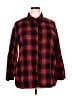 Unbranded 100% Polyester Plaid Red Long Sleeve Blouse Size 2X - photo 1