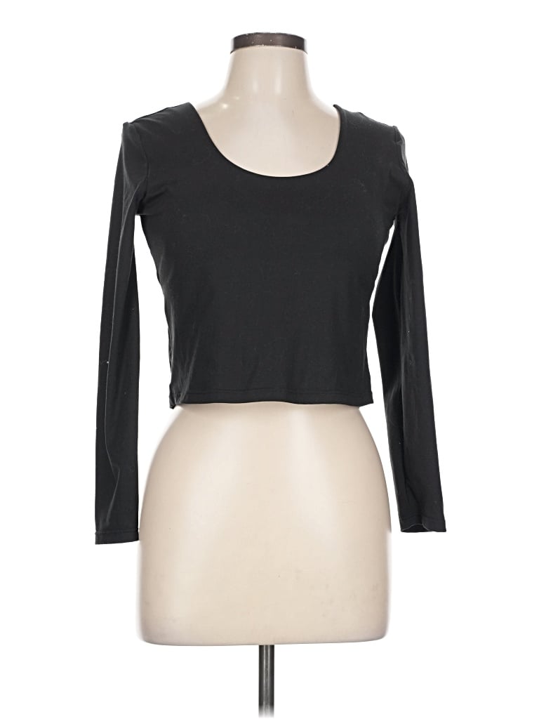 Pre-owned Fabletics 3/4 Sleeve T-shirt In Black