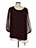 AGB Black 3/4 Sleeve Blouse Size L - photo 1