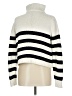 Kule 100% Cotton Stripes Ivory White Turtleneck Sweater Size L - photo 2