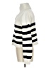 Kule 100% Cotton Stripes Ivory White Turtleneck Sweater Size L - photo 5