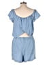 Splendid 100% Tencel Solid Blue Romper Size L - photo 2