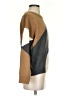 Freestyle 100% Acrylic Color Block Tan Brown Pullover Sweater Size S - photo 4